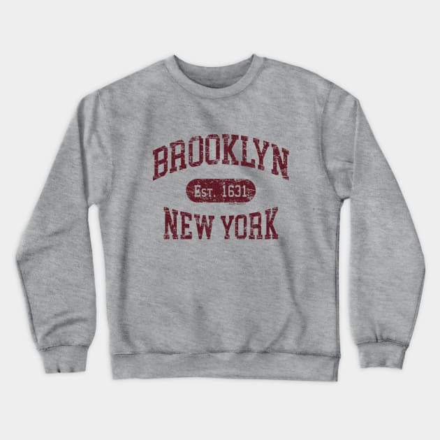 Brooklyn NY Vintage Distressed Retro Print Crewneck Sweatshirt by FireflyCreative